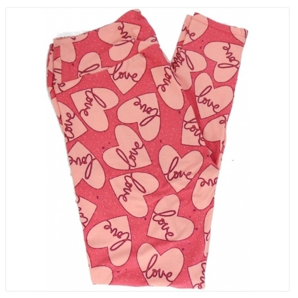 ❤️ 🆕 LULAROE Hearts Pants Size M - Picture 1 of 6